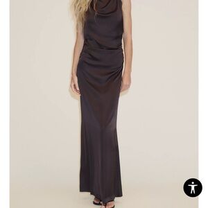 Zara Brown Maxi Dress